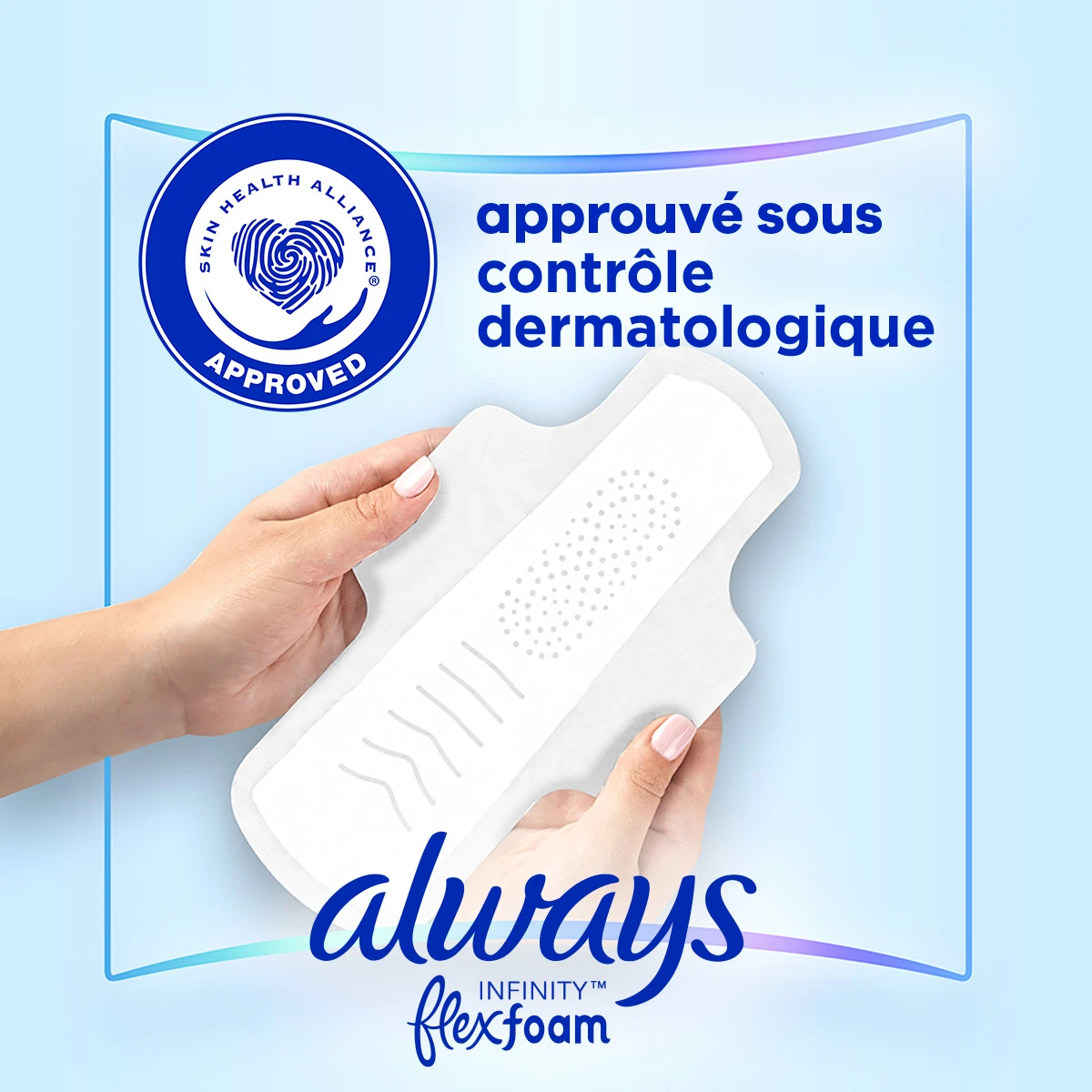 Serviettes hygiéniques de nuit testées sous contrôle dermatologique
