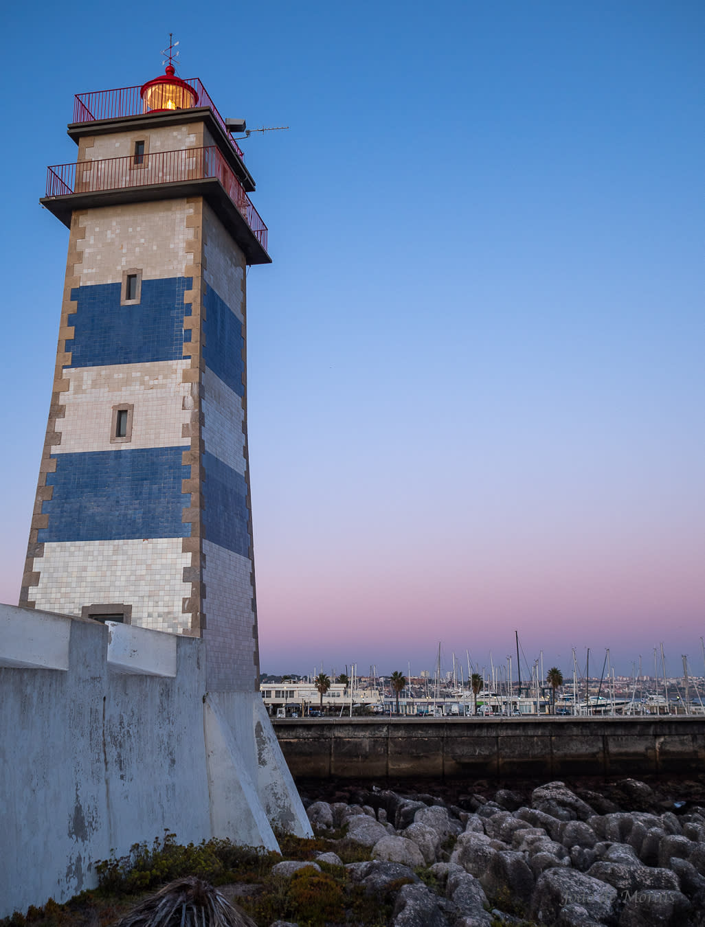 Santa Marta Lighthouse overlooking the Cascais Marina