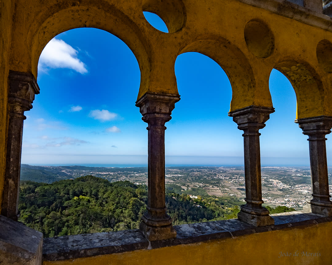 View over Lisbon, from Pena Palace in Sintra