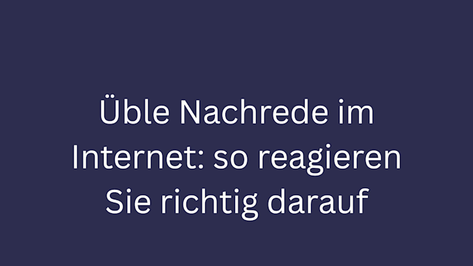 ueble nachrede im internet bild 1