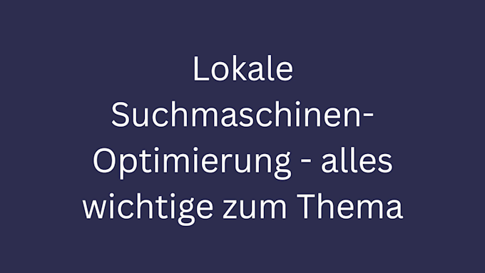 lokale suchmaschinenoptimierung bild 1