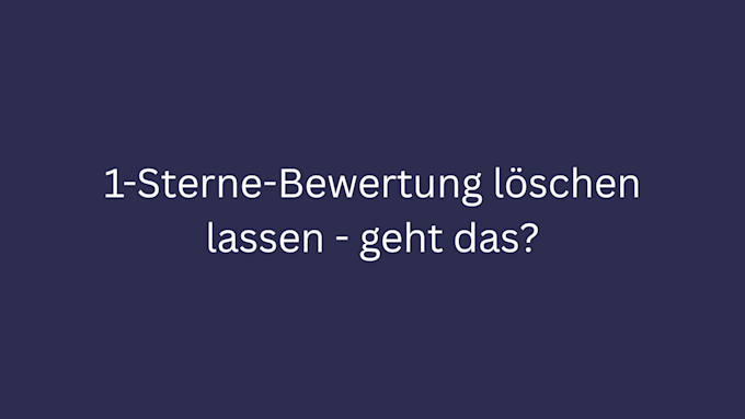 1 sterne bewertung loeschen bild 1
