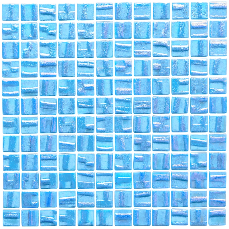 Moon, Light Blue - 1&quot; x 1&quot; | NPT Glass Pool Tile