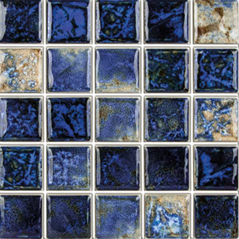 Baroque Blue 1&quot; x 1&quot; | NPT Dark Blue Pool Tile