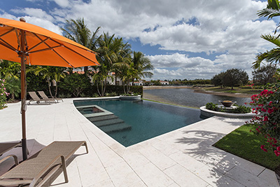 finish shown in pool water