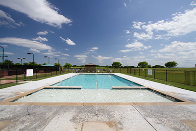 finish shown in pool water