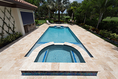 finish shown in pool water