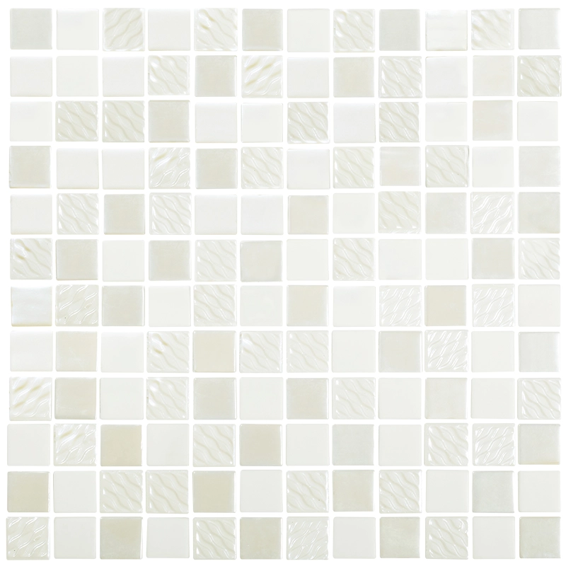 Mod, White - 1&quot; x 1&quot; | NPT Glass Pool Tile