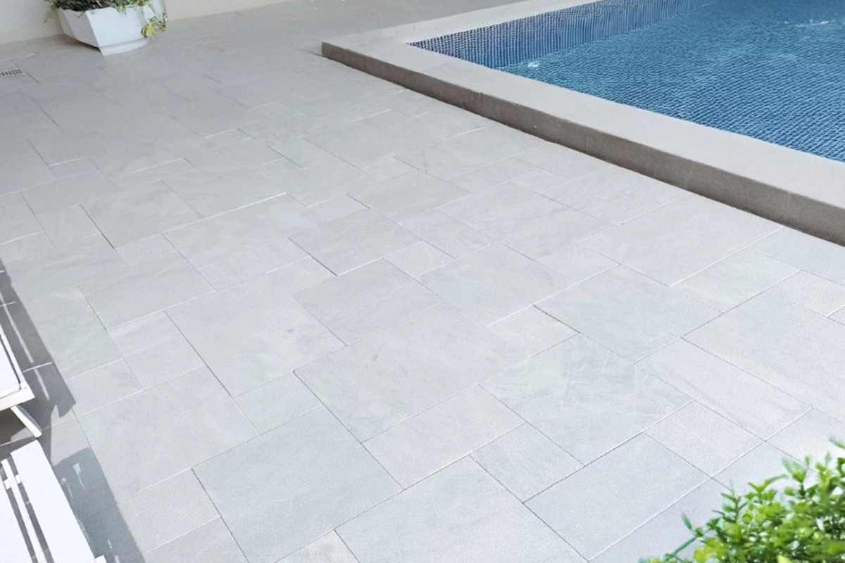 Vista White Sandblasted Marble Stone