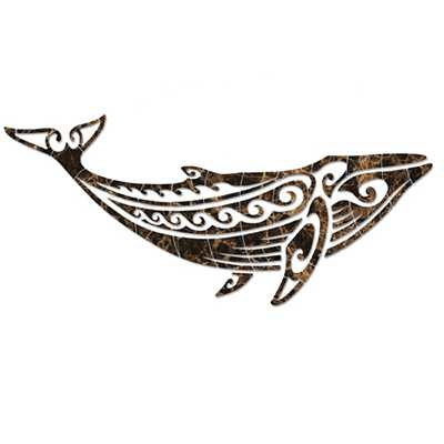Tribal Humpback Whale CM-THW1-75EM Contemporary Mosaic Tile | NPT Tiles