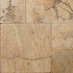 A close up of a gray granite counter top