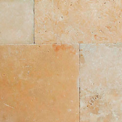 Luscious Cream Travertine Tile, Backayard Furniture