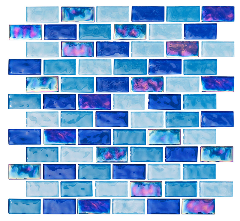 Seascape Ocean 1&quot; x 2&quot; | NPT Seascape Glass Pool Tile