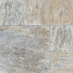 A close up of a gray granite counter top
