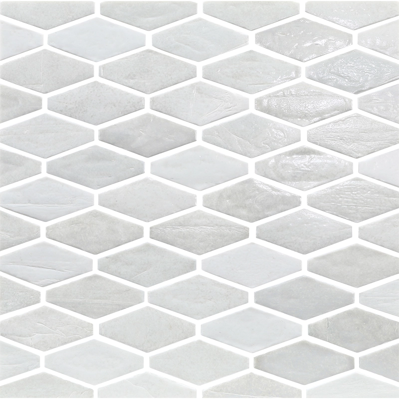 Elemental, White Pearl - Hexagon | NPT Glass Pool Tile