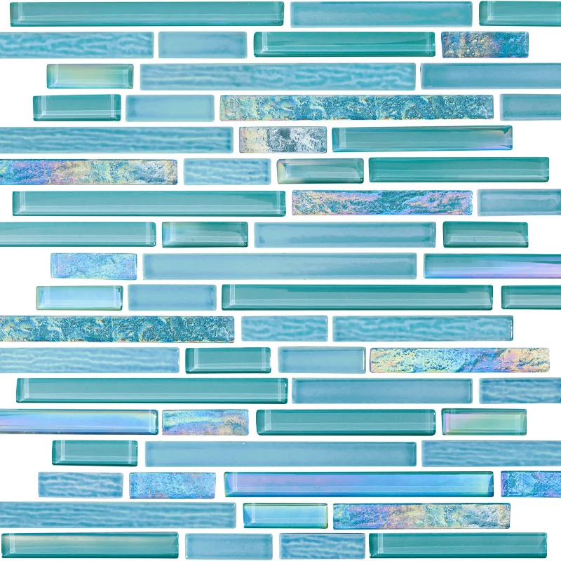 NPT South Seas Teal glass mosaic pool tile