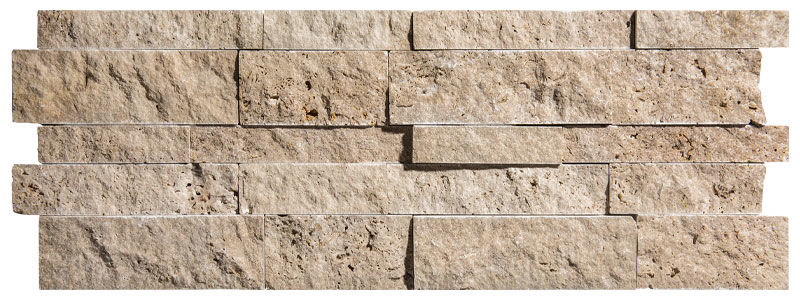 Travertine Split Face, Noce Panel 7&quot; x 20&quot; | NPT Stone Veneer