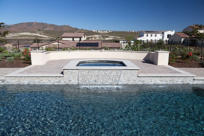 finish shown in pool water