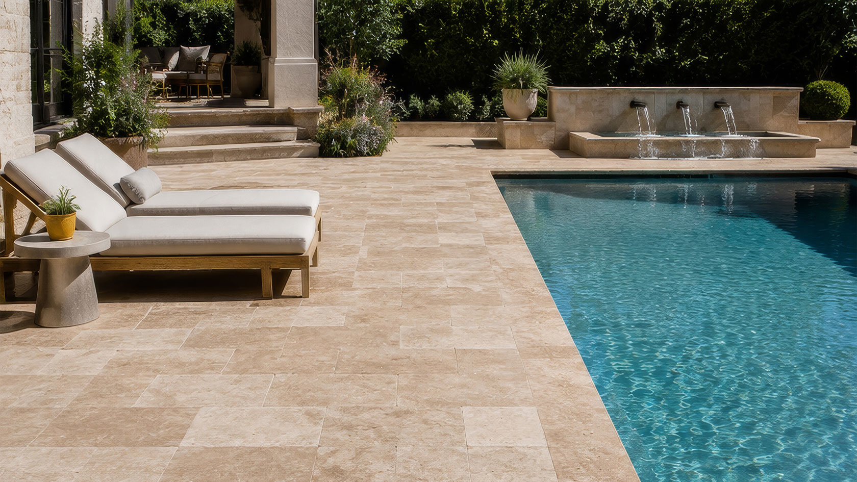 Walnut Premium Tumbled Travertine Paver | NPT Levanti Natural Stone Paver
