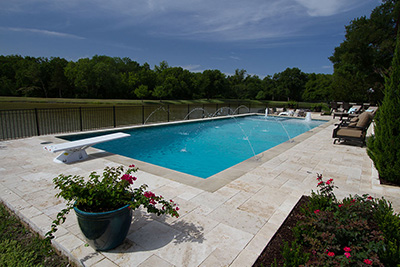 finish shown in pool water