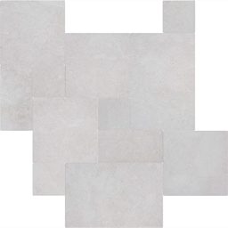 A close up of a gray granite counter top