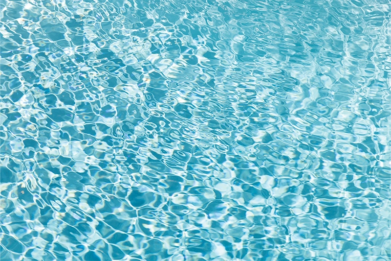 finish shown in pool water
