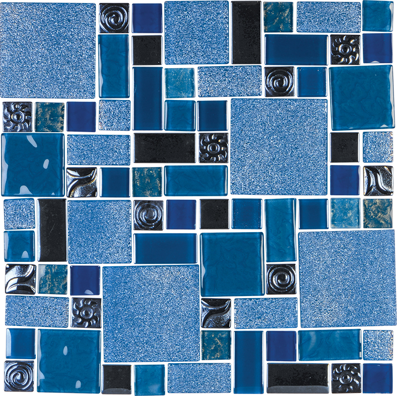 Soleil Cleo Blue Mosaic Pattern | NPT Soleil Mosaic Pool Tile