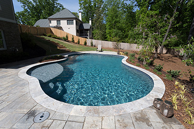 finish shown in pool water