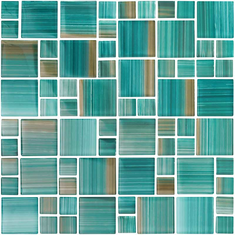 Escapade Marine Mosaic Mosaic Pattern | NPT Escapade Bright Green Pool Tile