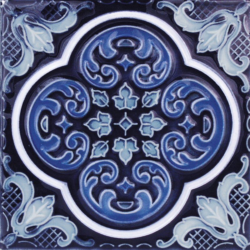 Casablanca Cobalt Ocean Deco 6&quot; x 6&quot; | NPT Dark Blue Tile