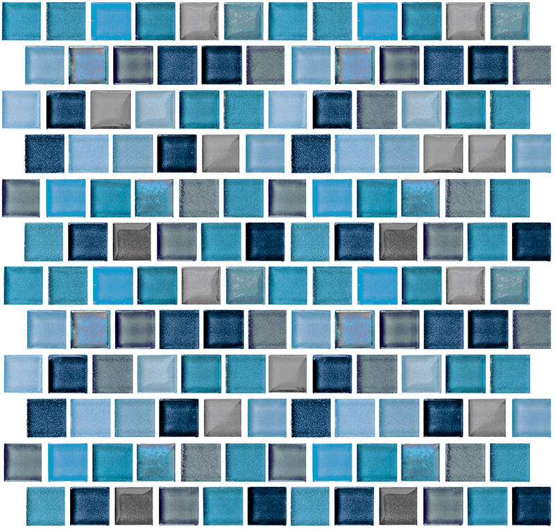 NPT JULES Rustic Blue Blend mosaic tile