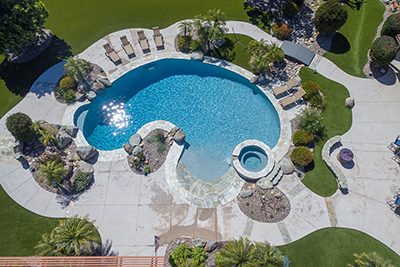 finish shown in pool water