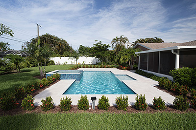 finish shown in pool water