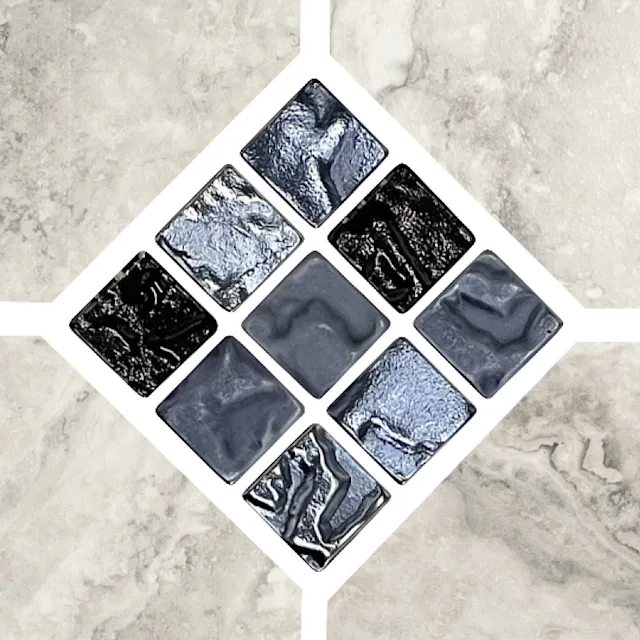 NPT Newstone White Gray Deco pool tile