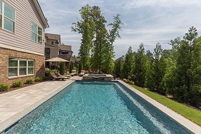 finish shown in pool water