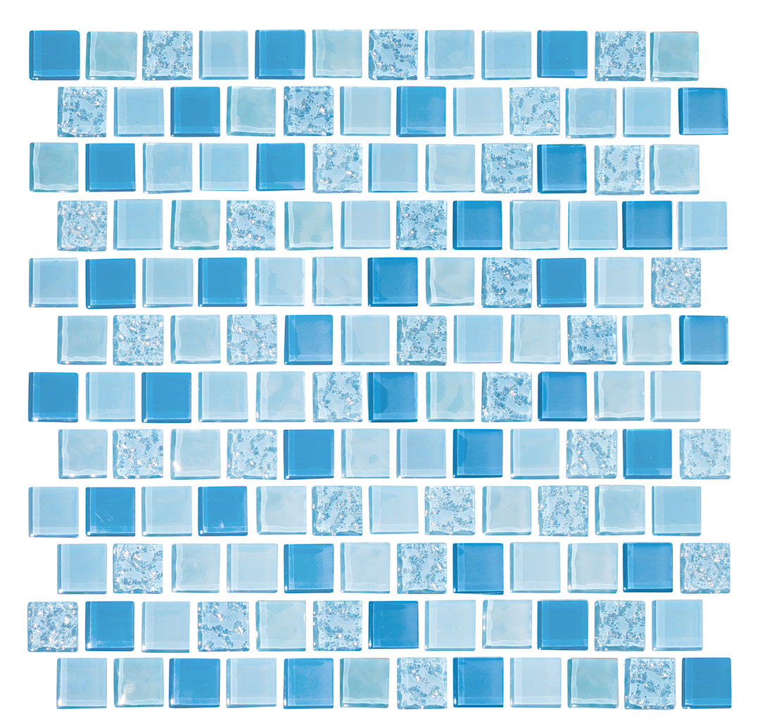 Seascape Breeze 1" x 1" | NPT Seascape Blue Tile
