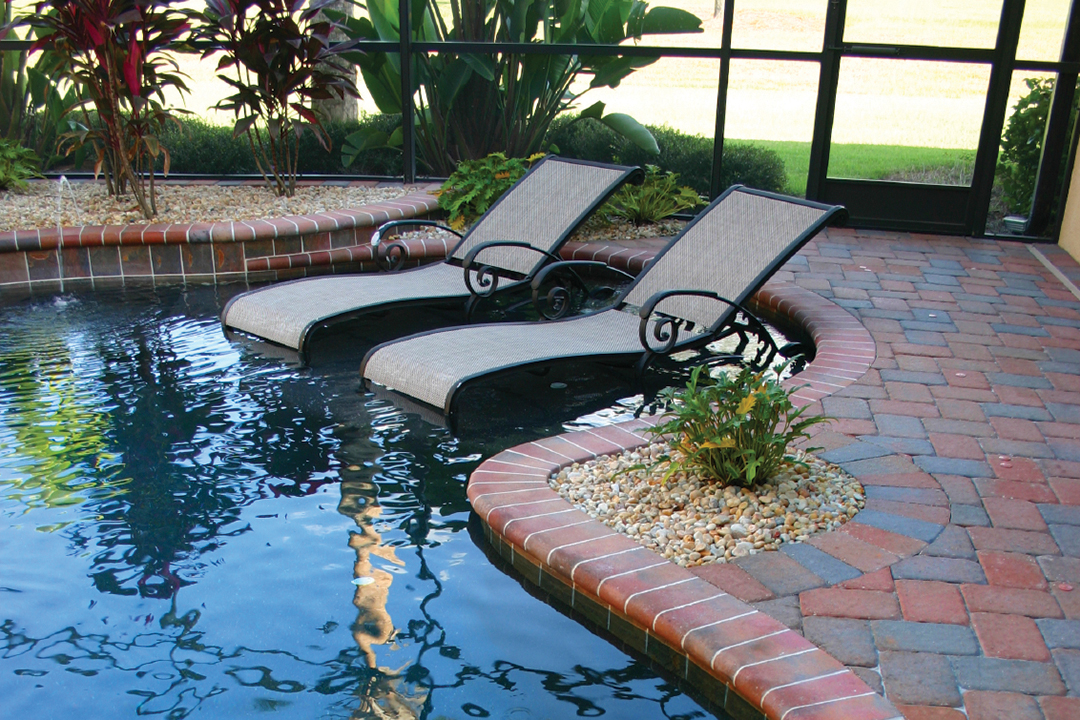 Light Iron Spot Clay Coping, NPT Hardscapes