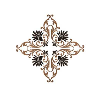 Baroque Scroll 4 Contemporary Mosaic Tile | NPT Tiles