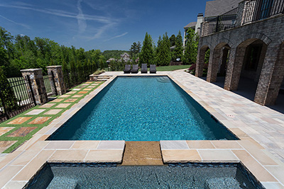 finish shown in pool water