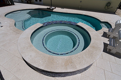 finish shown in pool water