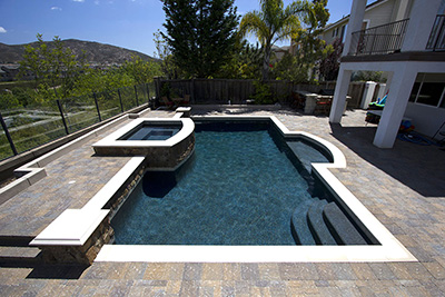 finish shown in pool water