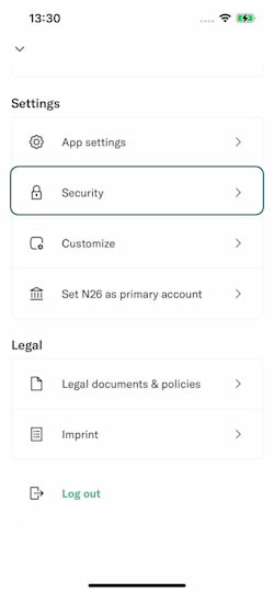 Change your Confirmation PIN | N26 Support EU