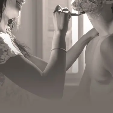 Couple in love shaving