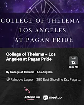 College of Thelema — Los Angeles at Pagan Pride — Sun, Oct 12 10:00 AM