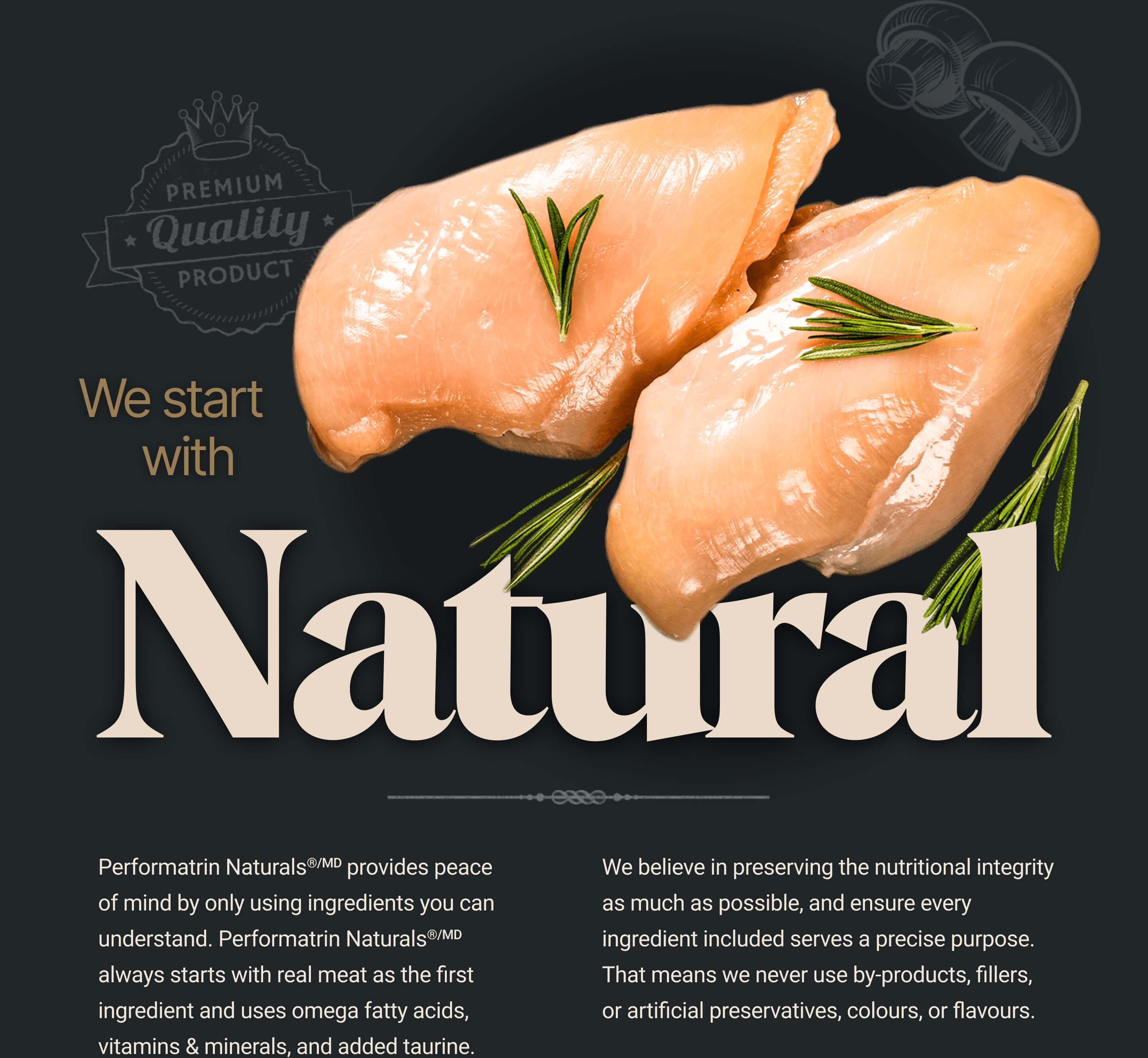Performatrin Naturals Content - We start with Natural