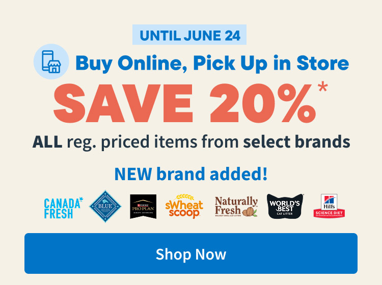 Buy Online, Pickup in Store. Save 20% OFF on all reg. priced items  from select brands. Shop Now
