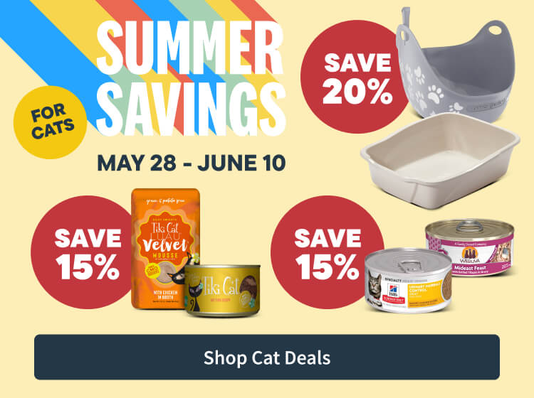 Summer Savings for cats - May 28 to June 10 - Shop Cat Deals