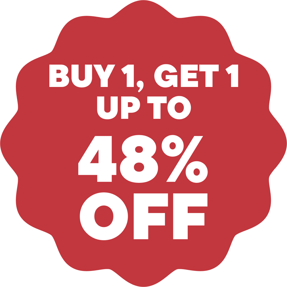 Buy 1, Get 1 up to 48% OFF