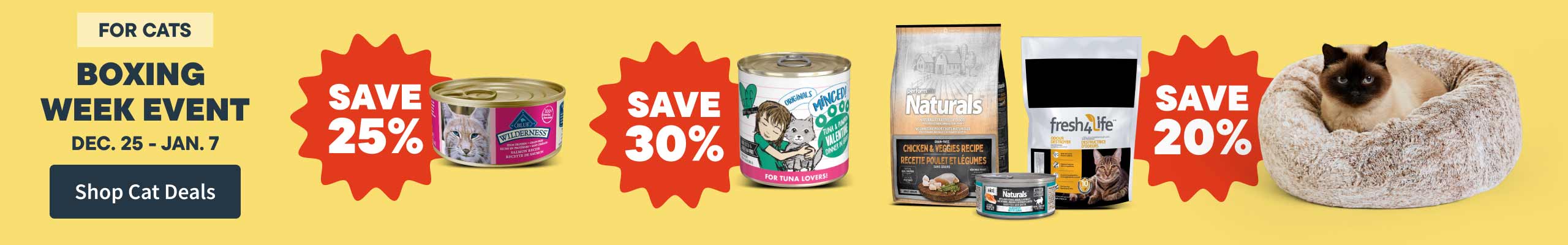 Boxing Week for Dogs December 25 - January 7. Shop Dog Deals