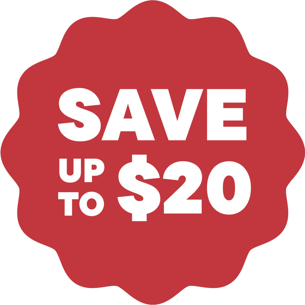 Save up to $20